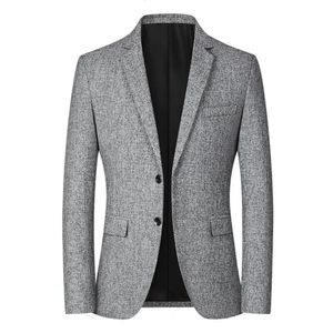 Heren Pakken Blazers Mannen Blazer Effen Kleur Enkele Breasted Herfst Winter Twee Knoppen Zakken Pak Jas voor Bruiloft 231016