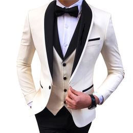 Costumes pour hommes Blazers robe de soirée de mariage 3 pièces veste pantalon gilet hommes Costume ensemble mode Slim Fit fête décontracté mâle Blazer luxe Homme Costume 221121