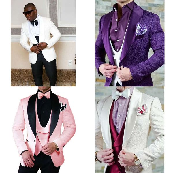 Mens Cleits Blazers Wedding Italian Design personnalisé Made Black Smoking Tuxedo Jacket 3 Piece Groom Terno for Men 230209 20209