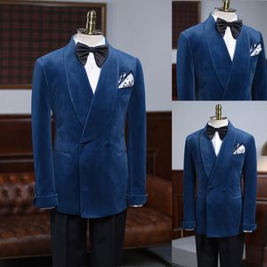 Mens Past Custom Made Business Tuxedos One-Button Notched Revers Bruid Draag Custom Made Casual Business 2 Pieces Suits Jacket and Pants
