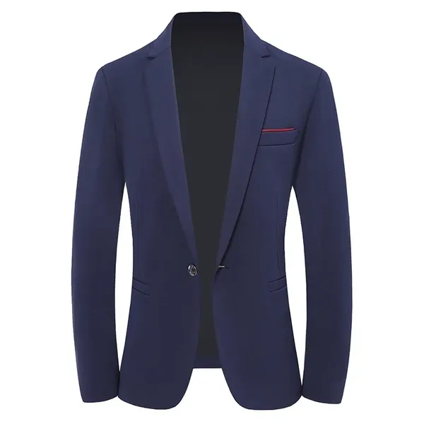 Trajes para hombre Blazer de alta calidad Elegante estilo británico Moda Negocio Entrevista de trabajo Vestido de padrino de boda Chaqueta ajustada informal para caballero