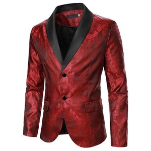 Costumes pour hommes Jacquard Blazer Slim Fit Formel Bal De Mariage Robe De Soirée De Marié Boutons D'affaires Pour Hommes Costume Décontracté Veste Manteau Tops Tuxedo