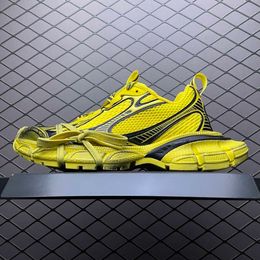Mens d'été 3xl baskets mesh chaussures décontractées femme éblouissante jaune personnalisé shoelaces man rétro daddy chaussure mode de design respirant sport sho b7jz # ss