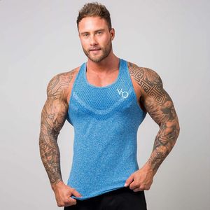 Heren Summer Brand Fitness Tank Top Bodybuilding Gyms Clothing Man Mouwloze shirts Slim Fit Vesten Singlets Spier Casual tops 240311