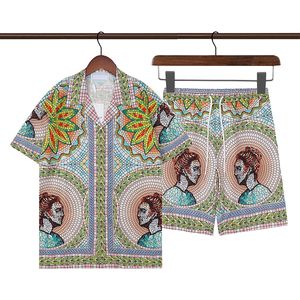 Heren Zomerontwerper Shirts Mode Baroccoflage Hawaii Floral Print Casual Shirt Men Women Dames Slim Fit strandkleding met korte mouwen