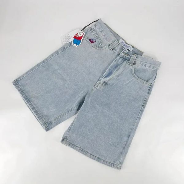 Mens d'été jeans shorts denim man hop carton streetwear street bleu short noir pour hommes culotte zip