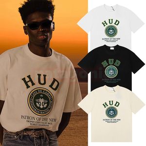 Nueva camiseta de verano para hombre, camisetas con estampado de letras verdes a la moda para mujer, ropa de algodón suelta de Hip Hop, talla S-XL