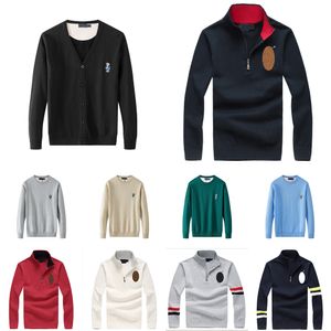 Hoge kwaliteit heren vest pullover trui ontwerper Luxe Ralphs Polo's klassieke bovenkleding mode RL beer geborduurde gebreide stof Laurens knoop brei A043