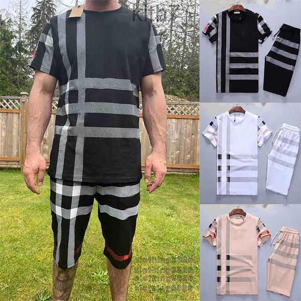 Chándal de verano para hombre Jerseys de moda Camiseta Tendencia clásica Pantalones cortos Ropa deportiva Trajes Diseñador Cuello redondo Algodón puro Negro Blanco Traje de mujer Trajes de sudor M-3XL ZDRX