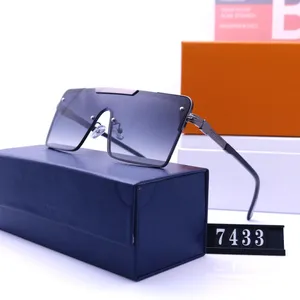 lunettes de soleil pour hommes designer mode V lentilles en verre avec étui en cuir Lunettes de soleil pour homme femme 7 couleurs signature triangulaire en option