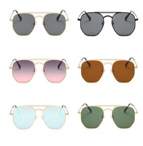 lunettes de soleil pour hommes designer hexagonal double pont lentilles en verre UV avec étui en cuir et tous les emballages de vente au détail avec boîte 36092436085