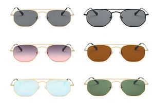 lunettes de soleil pour hommes designer hexagonal double pont lentilles en verre UV avec étui en cuir et tous les emballages de vente au détail avec boîte 36091739062