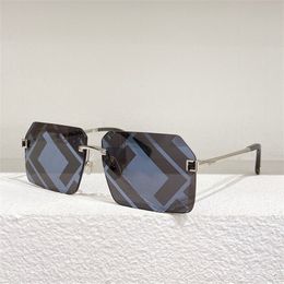 Gafas de sol de hombres Gafas de sol de diseño para mujeres Impresión de letra de alta calidad F Rainbow Lenses Frog Mirror Fol524a Eyewear vintage colorida popular