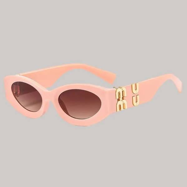 Lunettes de soleil pour hommes Designers Mui Mui PC Plein cadre rose bleu épais miroir jambes lunettes de soleil en plein air adumbral protéger les yeux lunettes de chat avec boîte hj085 C4