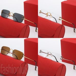 Gafas de sol para hombre diseñador de moda gafas de sol para mujer fiesta de vacaciones ropa de moda occhiali da sole con marco de metal chapado en oro gafas de diseñador de lujo PJ039 B23