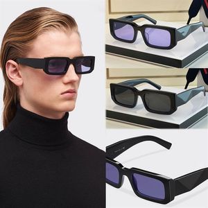 Lunettes de soleil pour hommes Symbole Lunettes de soleil SPR06Y Carré Noir Cadre Violet Lentille Femmes Mode Lunettes de soleil Casual Extérieur UV400 avec étui240B