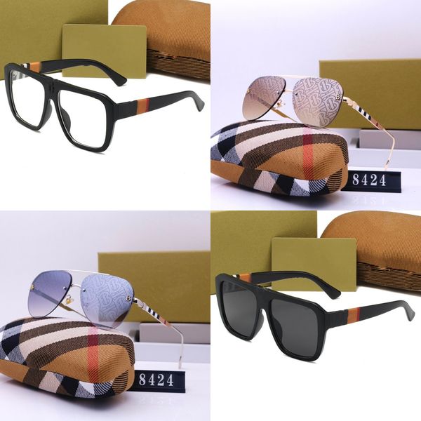 Lunettes de soleil pour hommes Lunettes de soleil de créateurs pour femmes Lunettes de soleil classiques BB Lunettes de soleil de luxe pour hommes Lunettes de soleil rondes Mode Or Cadre Verre Lentille Lunettes pour homme avec boîte