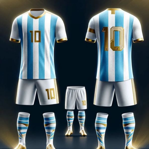 Mens Survetement Football Kit Shorts Niños Manga completa Jersey de fútbol Kits de traje Futbol Entrenamiento Uniforme Conjuntos personalizados 240315