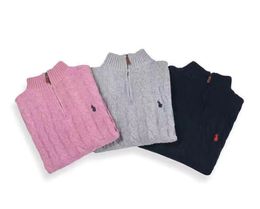 Chandoule pour hommes Designer Polo Half Zipper Sweat à capuche à manches longues en tricot en tricot en tricot