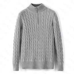 Pull pour hommes hiver polaire épais demi-fermeture à glissière col haut pull chaud qualité mince tricot laine designer tricot pulls décontractés zip marque Advanced Design 885ess