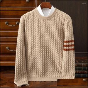 Suéteres para hombres otoño e invierno 2023 suéter de cachemira chorlito de masa frita gota de knitwear prendas de entrega dhno0