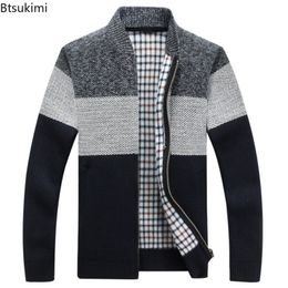 Hommes chandails automne hiver tricoté vestes épais doux à manches longues chaud pull manteau col montant automne décontracté Cardigan mâle 221130