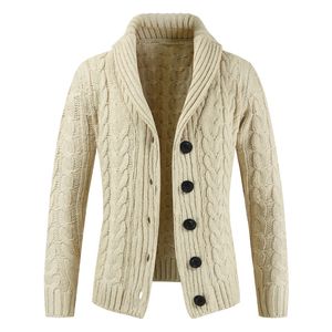 Pulls pour hommes Cardigan hommes épais coupe ajustée manteau pulls tricots de haute qualité automne Style coréen décontracté 221130