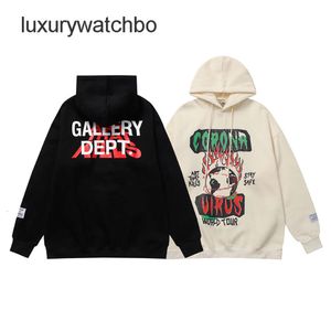 Pulls pour hommes Galeries de créateurs Streetwear Dept Mode Sweat à capuche Hommes Automne et hiver Exclusif Joker Flamme Imprimer Pull à capuche en peluche Hommes Femmes Chapeau Doublure VSDG