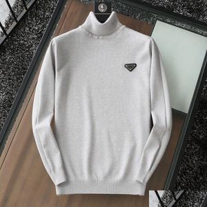 Herentruien Designer Sweater klassieke geborduurd logo gebreide jumper hoodies dames sweatshirts schildpad nek Aziatische maat s-3xl gebreide dr otdby