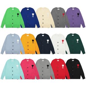 Pulls pour hommes Mode Amisweater Paris Pull Designer Chemises tricotées à manches longues Français High Street brodé un motif de coeur Roun Ottat