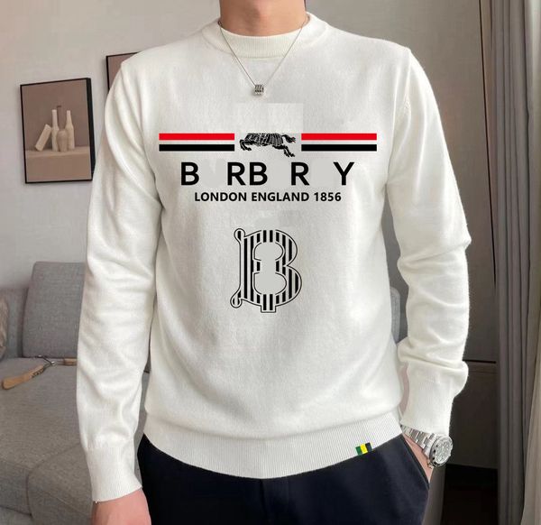 Suéteres para hombre, moda informal, suéter redondo de manga larga para hombre y mujer, suéteres con estampado de letras # BA #1