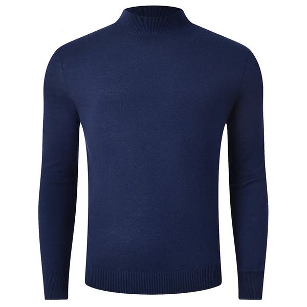 Pulls pour hommes en tricot fin 100% laine mérinos DXL grand et grand pull à col roulé sous-vêtements t-shirt chaud hiver homme vêtements épais 231216