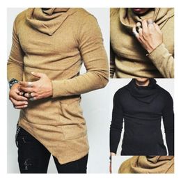 Chandails pour hommes chélâches Irregar Design Top Male Couleur masculine Sweater Plover Plover Drop Livraison Vêtements Dhtro