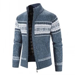 Suéteres para hombre LEGIBLE Otoño Invierno Lana Cremallera Cardigan Hombre Casual Prendas de punto Sweatercoat Masculino 231216