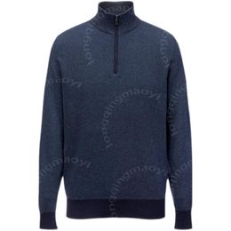 Suéteres para hombre Loro Piano suéter cuello tortuga primavera manga larga camisa informal de negocios jersey Beign azul