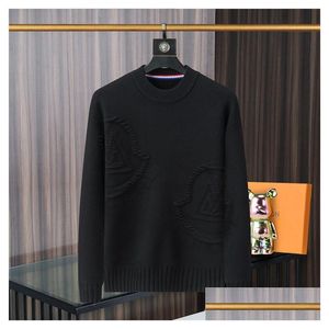 Prilleurs pour hommes chélâches de création de femmes de luxe Sweater Gradient Jacquard Letters Fashion Paris T Street Long Manche M-XXXL V30 Drop Delivery App Dhonc