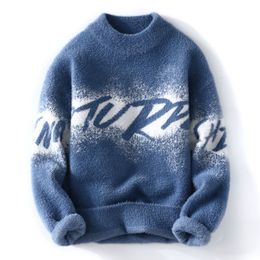 Suéteres para hombre estilo otoño para hombre patrón de letras suéter cálido suéteres juveniles jerseys de lana de primavera M3XL 230830