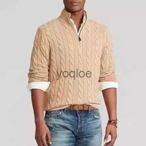 Suéteres para hombre Diseñador para hombre Polo Suéter Lana Ralphs Camisas Gruesas Media cremallera Cuello alto Jersey cálido Punto delgado Tejido Lauren Jumpers Caballo pequeño Marca Algodón Sw