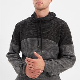 Herensweaters Heren Slim Fit Sjaalkraag Gebreide trui met panelen tmnaz0536 220914