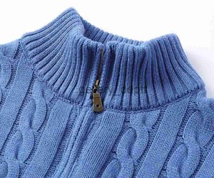 Herensweaters Nieuwe designer polosweater voor heren Fleece Ralphs shirts Dikke halve rits Hoge hals Warme trui Slank gebreid breiwerk Lauren Jumpers Klein paard J231010