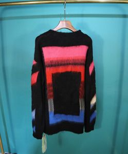 Mens Sweaters offss merk ontwerpt Cardigan Color Changing Men's and Women's Same Loose Pullover Round Round Neck Breakt Sweater