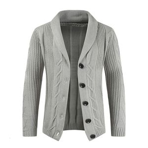 Suéteres masculinos chal chal cárdigan vintage suéter de gran tamaño botón de manga larga chaquetas de invierno