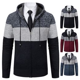 Herensweaters Sweaterjas Met capuchon Imitatiefleece Outdoor Spell Tricolor Geborsteld Mode 230830
