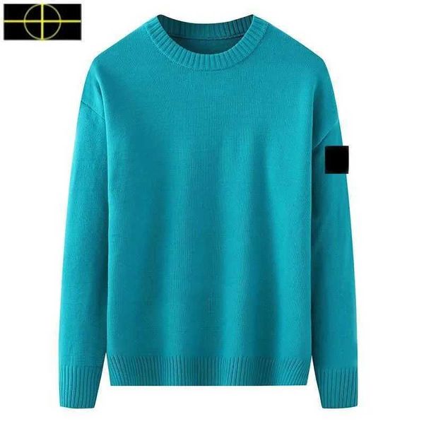 Mens Sweaters Sweaters Mens Designer Hoodies Malha Moletom Pescoço Longo Slevee Pulôver Hoodie Casal Roupas Outono e Primavera Quente Stones Island Tech Fle S