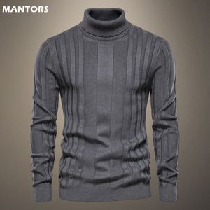 Heren Sweaters Turtleneck gebreide Casual Slim Fit Basic High Collar pullover mannelijke elastische zakenmensen 221130