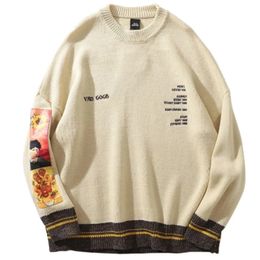 Pulls pour hommes Van Gogh Pull pour hommes Mode Gengar Harajuku Human Cargo Vêtements Rétro Street Hip Hop Jersey Y2K Pulls tricotés Unisexe 220914