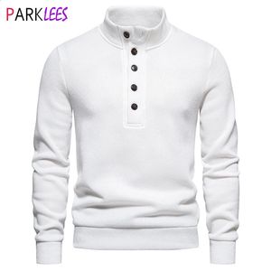 Suéteres para hombre Botón de cuello de tortuga blanco para hombre Otoño e invierno Suéter de punto de manga larga Casual Fondo ligero suave 231214