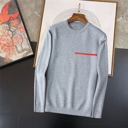 Mens truien wol met letters patroon kleurrijke ronde nek sweatshirts breiingen lange sleeevs unisex outswears warme tops man trui