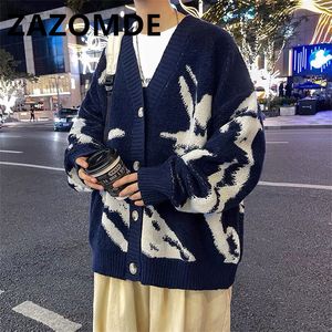Chandails pour hommes ZAZOMDE Harajuku Pull surdimensionné Japon Style Streetwear Mode coréenne Cardigan Jumper pour hommes Manteau tricoté 230906