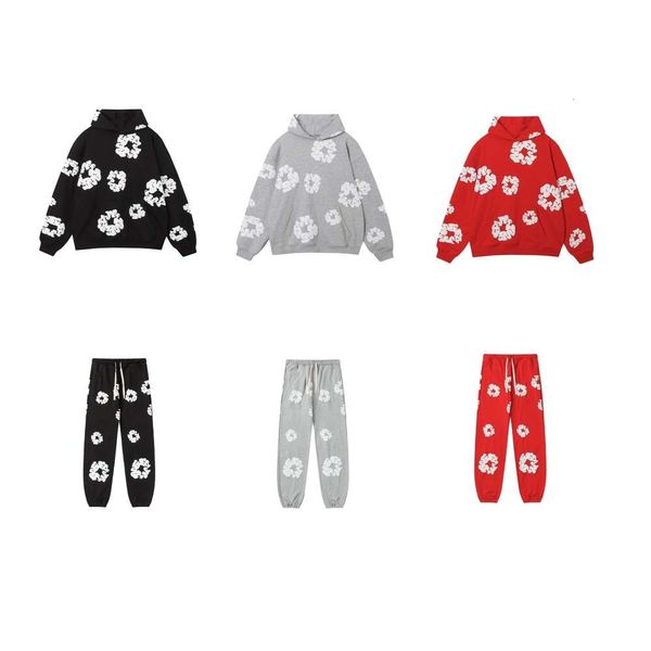 Pantalons de survêtement pour hommes Designer Un ensemble Sweat à capuche Hommes Pull Free People Mouvement Vêtements Sweat Costume Femmes Chemises Sweatsuits Noir Sweats à capuche Rouge Sweat à capuche Floral Pantalon Coton Lâche